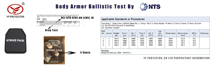 NTS LAB BALLISTIC TEST REPORT